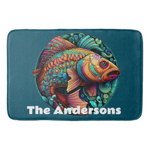Tapis De Bain Beau Poisson Vibrant