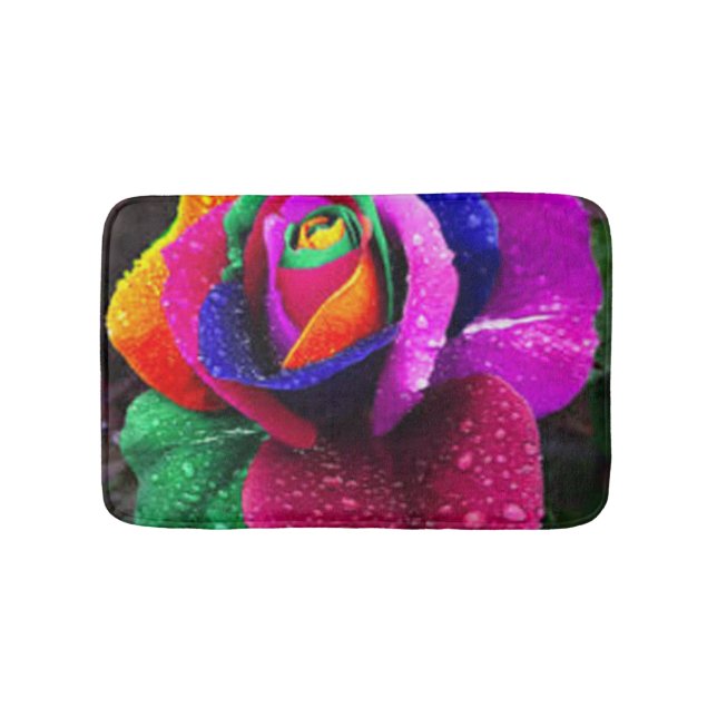 Tapis De Bain Beau Rose arc-en-ciel coloré (Devant)