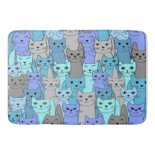 Tapis De Bain Beaucoup de Blue Cats Design