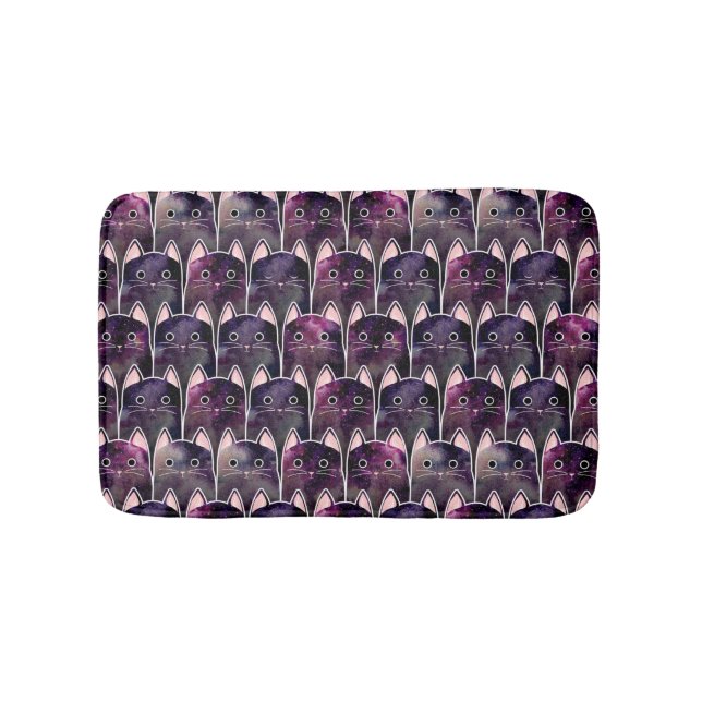 Tapis De Bain Beaucoup de Motif de chats galaxy (Devant)
