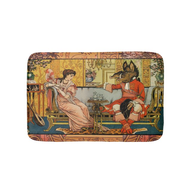 Tapis De Bain Beauté Beast Classic Fairy Tale Caractères (Devant)