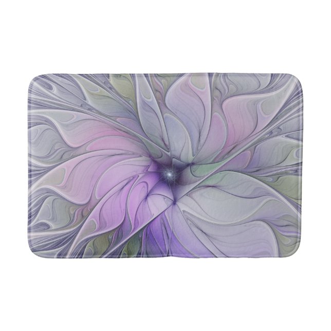 Tapis De Bain Beauté Époustouflante Art Abstrait Moderne Fleur F (Devant)