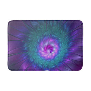 Tapis De Bain Beauté florale Abstraite Fleur d'art fractionnée c