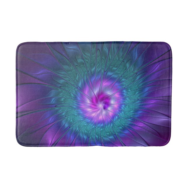 Tapis De Bain Beauté florale Abstraite Fleur d'art fractionnée c (Devant)