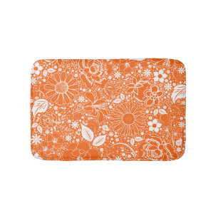 Tapis De Bain Beautés botaniques, Petite Mat De Bain Orange