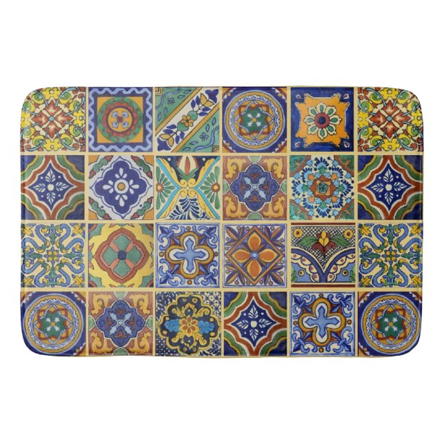 Tapis De Bain Beautiful Boho Talavera Tiles (Devant)