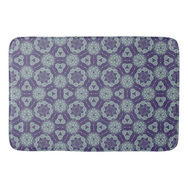 Tapis De Bain Beaux Bleus Abstraits (Devant)