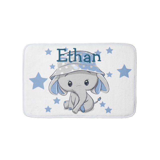 Tapis De Bain Bébé mignon éléphant garçon (Devant)