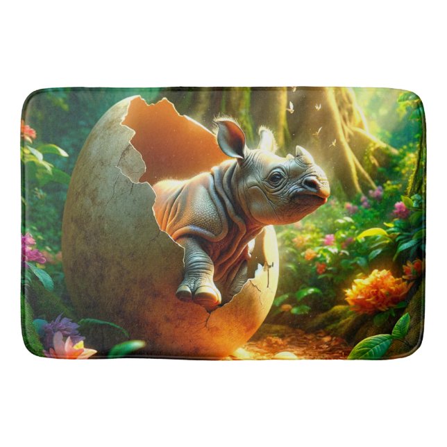 Tapis De Bain Bébé Rhinocéros (Devant)
