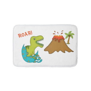 Tapis De Bain Bébé T-Rex avec des Volcan-Enfants