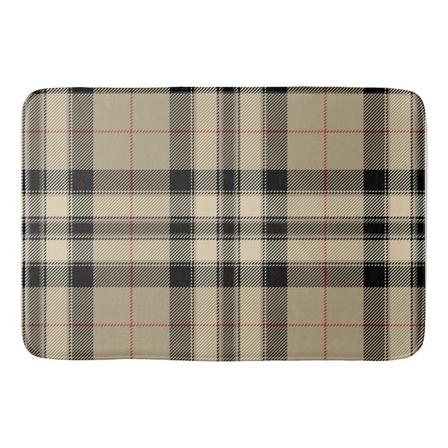 Tapis De Bain Beige classique + Plaid noir (Devant)