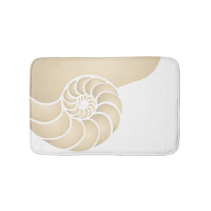 Tapis De Bain Beige Nautilus Bord de mer Nautique