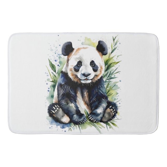 Tapis De Bain Belle aquarelle Panda Bear (Devant)