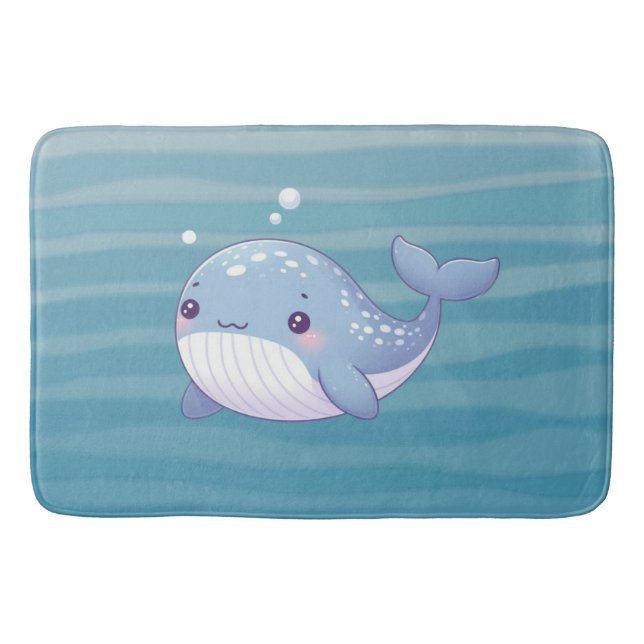 Tapis De Bain Belle baleine côtière/nautique (Devant)