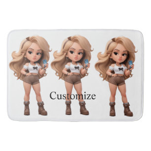 Tapis De Bain Belle fille Bonita Chica Thunder_Cove