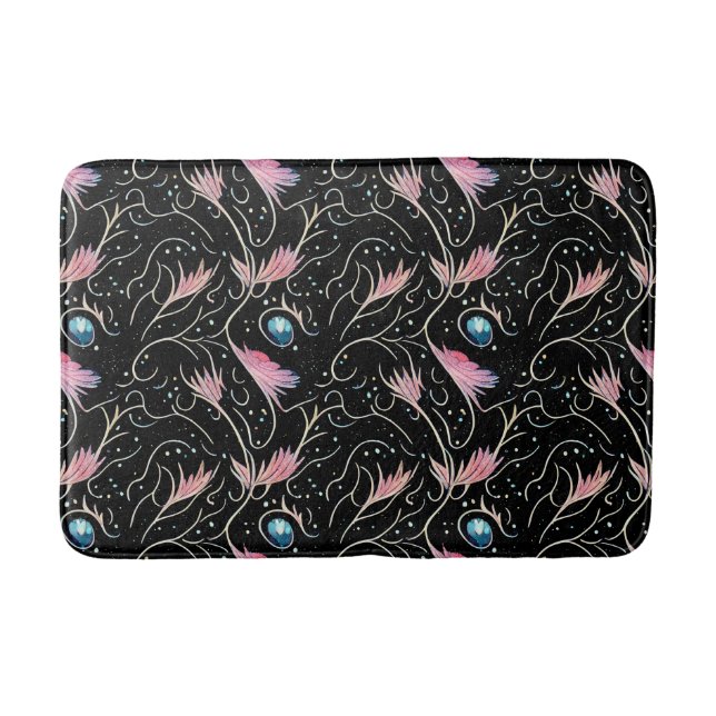 Tapis De Bain Belle Fleurs et Motif de perles (Devant)