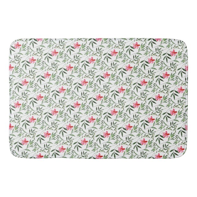 Tapis De Bain Belle florale rose (Devant)