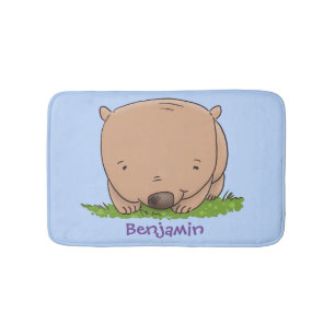 Tapis De Bain Belle illustration de dessin animé de bébé wombat