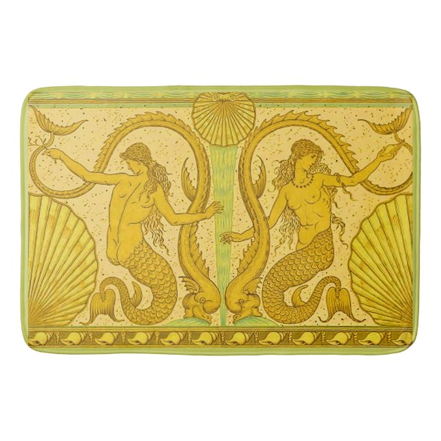 Tapis De Bain belle impression de sirènes (Devant)