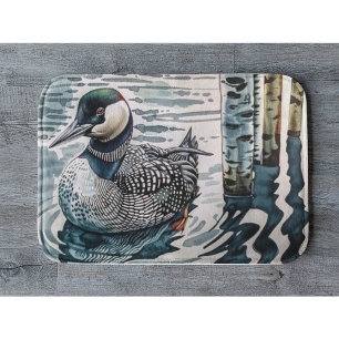 Tapis De Bain belle laine sur l'eau en aquarelle