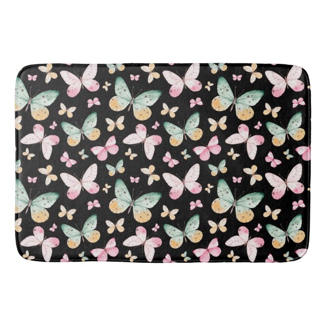 Tapis De Bain Belle Motif papillon Mat (Devant)