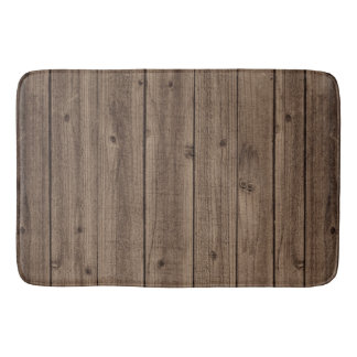 Tapis De Bain Belle texture en bois rustique Brown