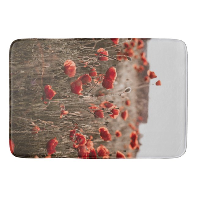 Tapis De Bain belles fleurs de coquelicot (Devant)