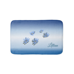 Tapis De Bain Belles Lys Bleus