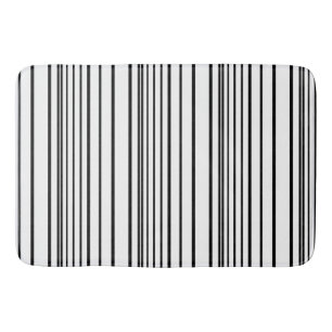 Tapis De Bain Belles rayures blanches noires