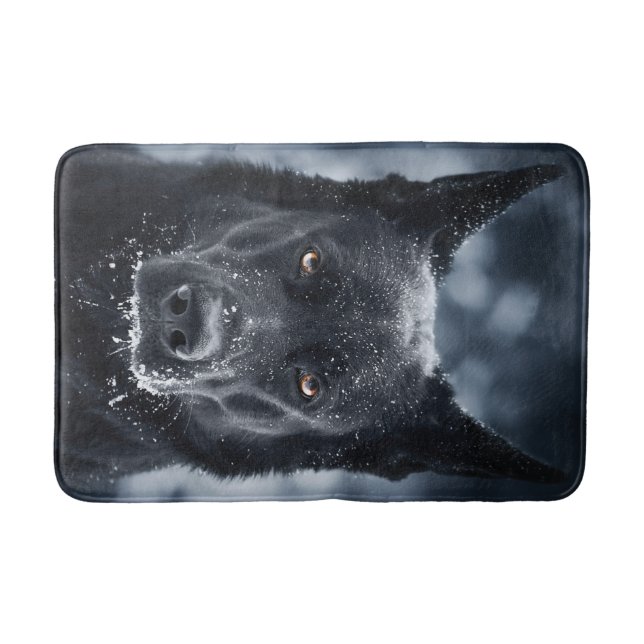 Tapis De Bain Berger Allemand Noir (Devant)