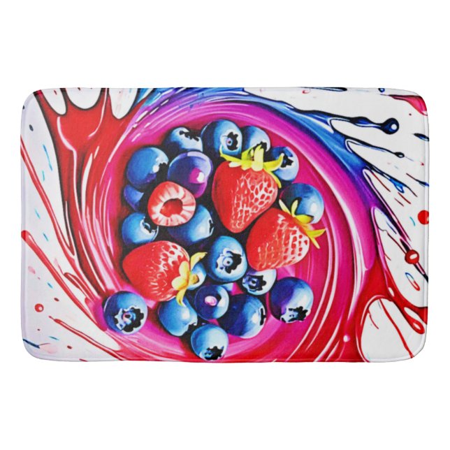 Tapis De Bain Berry Splash : Couleur éclate (Devant)