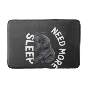 Tapis De Bain Besoin de plus de sommeil Humour Bouledogue pour l