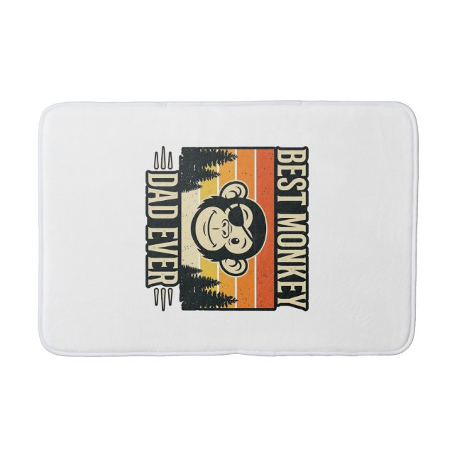 Tapis De Bain Best Monkey Dad Ever Vintage Monkey Father Shirt_1 (Devant)