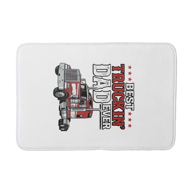 Tapis De Bain Best Truckin Dad Ever Vintage Truck Shirt Design_1 (Devant)