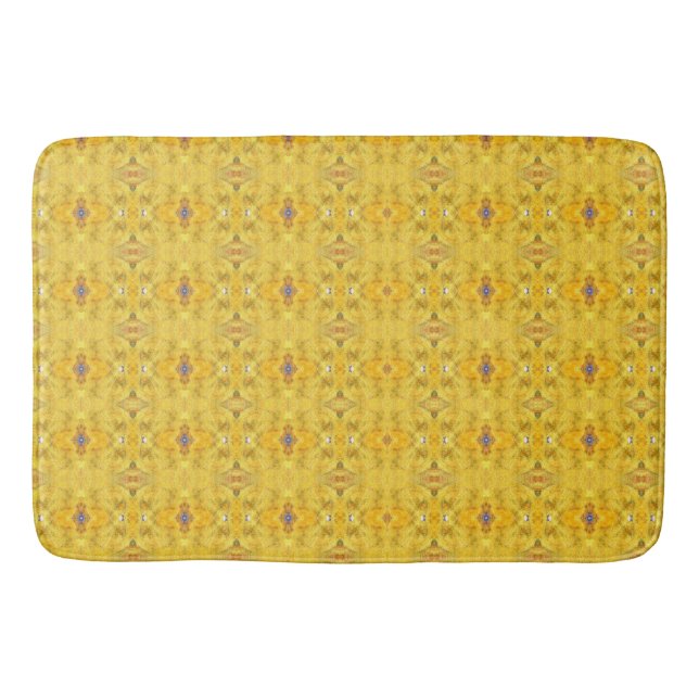 Tapis De Bain Bête Bleue Couchant Jaune (Devant)
