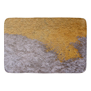 Tapis De Bain Béton brut rugueux Construction Mur gris jaune