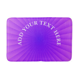 Tapis De Bain BG RAYS - rose bleu + votre texte et vos idées
