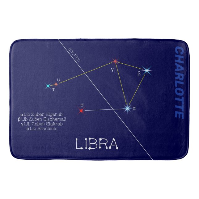 Tapis De Bain Bibliothèque de constellation zodiaque (Devant)