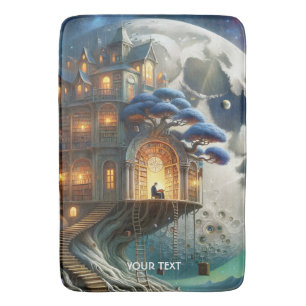 Tapis De Bain Bibliothèque Imaginaire Cute Boy Moon