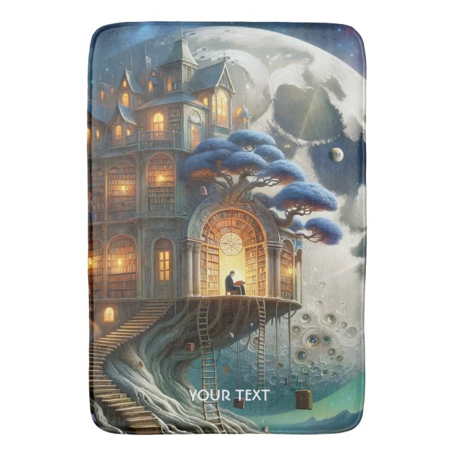 Tapis De Bain Bibliothèque Imaginaire Cute Boy Moon (devant Vertical)