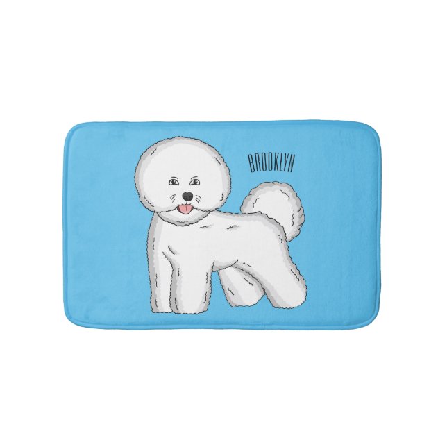 Tapis De Bain Bichon frise dog dessin animé (Devant)