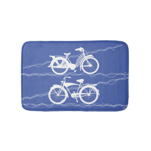 Tapis De Bain Bicyclette Bain blanc Mat