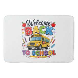 Tapis De Bain Bienvenue à bord pour le chauffeur de bus scolaire