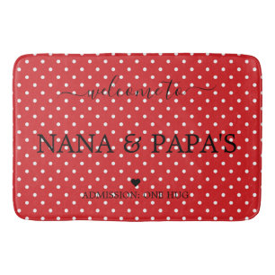 Tapis De Bain Bienvenue à la porte de la maison de Nana & Papa