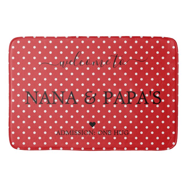 Tapis De Bain Bienvenue à la porte de la maison de Nana & Papa (Devant)