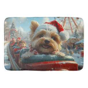 Tapis De Bain Biewer Terrier Dog Roller Dessous de verre Noël