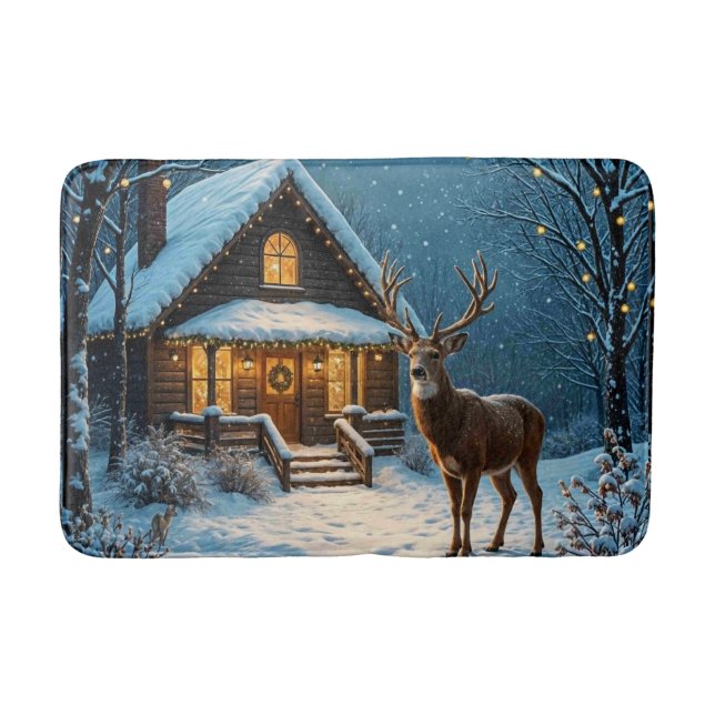 Tapis De Bain  Big Buck's Snowy Christmas Visit (Devant)