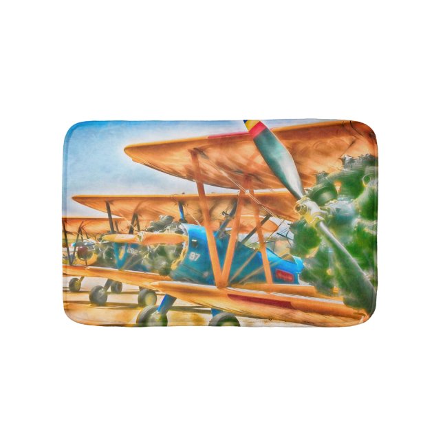 Tapis De Bain BiPlane PRÊT POUR MON PORTRAIT (Devant)