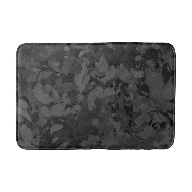 Tapis De Bain Black And Gray Abstract Graphic Art Design (Devant)