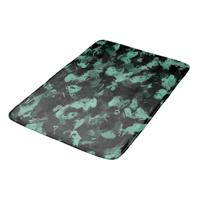 Tapis De Bain Black and teal (Angle)